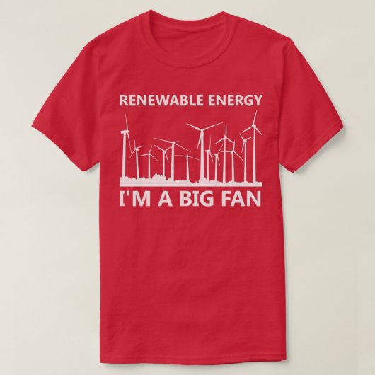 Renewable Energy Iampx27m A Big Fan Wind Turbine V T-shirt (Design voorkant)