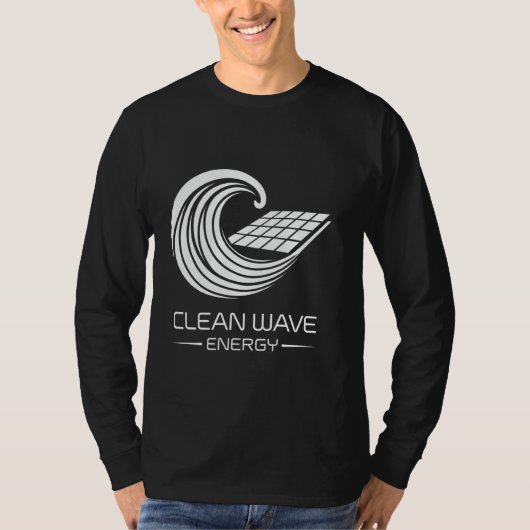 Renewable Power Earth Day Clean Wave Energy T-shirt (Voorkant)