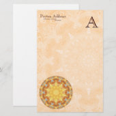 Renewal Mandala Monogram Stationery Briefpapier (Voorkant / Achterkant)