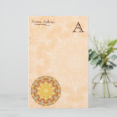 Renewal Mandala Monogram Stationery Briefpapier (Staand voorkant)