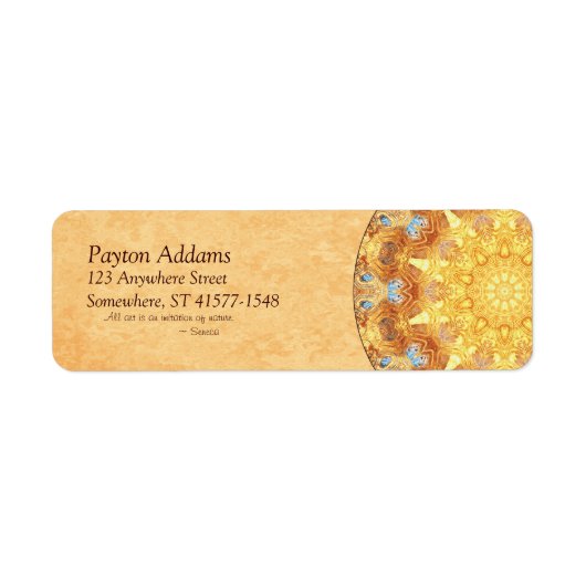 Renewal Mandala Return Address Label (Voorkant)