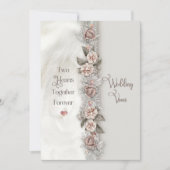 Renewal Wedding Vows Dreamweaver Floral Beige Roos Kaart (Voorkant)