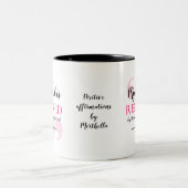RENEWED MIND Positieve Christelijke bevestiging Tweekleurige Koffiemok (Center)