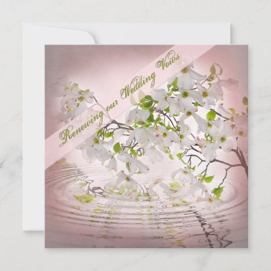 Renewing Vows Invitation - Sweet Apple Blossom Kaart (Voorkant)
