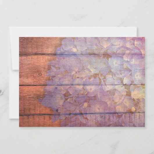 Renewing Vows Rustic Floral Photo Uitnodiging (Achterkant)