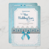 Renewing Wedding Vows Elegant Uitnodiging, Elegant Kaart (Voorkant / Achterkant)