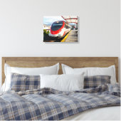 Renfe trein op het station van Los Boliches, Costa Canvas Afdruk (Insitu (Slaapkamer))
