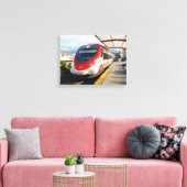 Renfe trein op het station van Los Boliches, Costa Canvas Afdruk (Insitu (Woonkamer))
