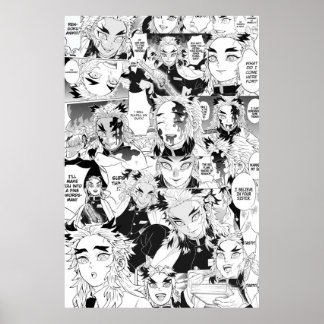Rengoku Aniki Collage Demon Slayer Poster
