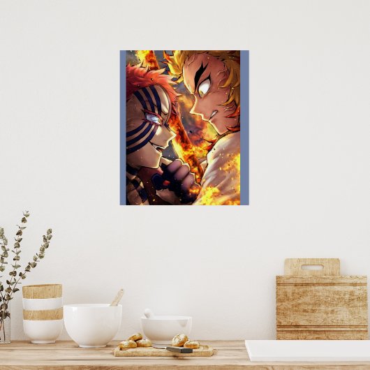 Rengoku Flame Pillar Demon Slayer Kimetsu no Yaib Poster (Keuken)