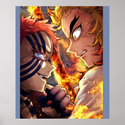 Rengoku Flame Pillar Demon Slayer Kimetsu no Yaib Poster (Voorkant)