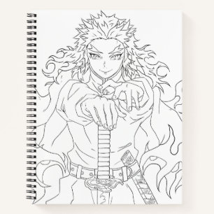 Rengoku geïnspireerde manga stijl notitieboek