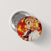 Rengoku Kyojuro Ronde Button 3,2 Cm (Voorkant /achterkant)