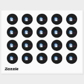 Renkoo Penguin Zwarte Sticker (Vel)