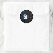 Renkoo Penguin Zwarte Sticker (Tas)