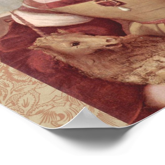 Rennaisance Unicorn en Lady Raphael Painting Poster (Hoek)