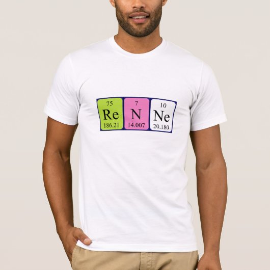 Renne periodiek table name shirt (Voorkant)