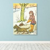 Rennen, Dandy Run, 20e eeuw Canvas Afdruk (Insitu (Houten vloer))