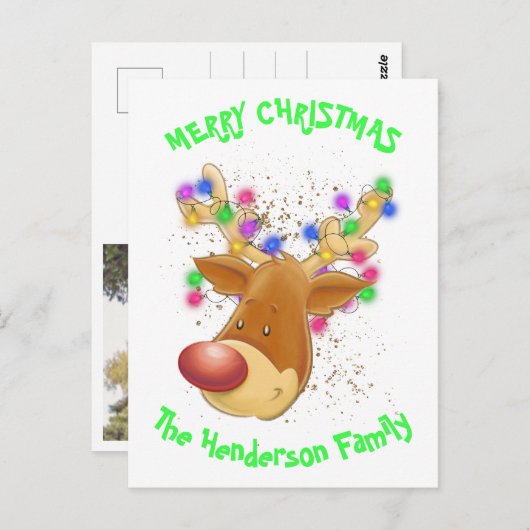 Rennen in licht, aangepast briefkaart (Voorkant / Achterkant)