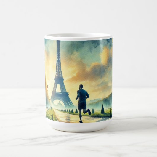 Rennen in Parijs Frankrijk Eiffeltoren Koffiemok (Center)