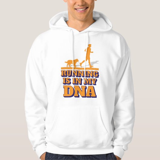 rennen is in mijn dna hoodie (Voorkant)