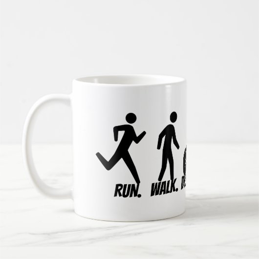 Rennen. Loop. Wanhoop. Koffiemok (Links)