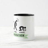 Rennen. Lopen. Braken. Mok (Midden)