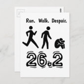 Rennen. Lopen. Wanhoop. Marathon Humor Briefkaart (Voorkant / Achterkant)