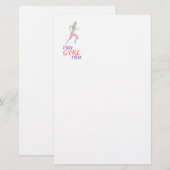 Rennen meisje, rennen briefpapier (Voorkant / Achterkant)