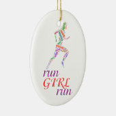 Rennen meisje, rennen keramisch ornament (Rechts)