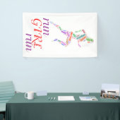 Rennen meisje, rennen spandoek (Beurs)
