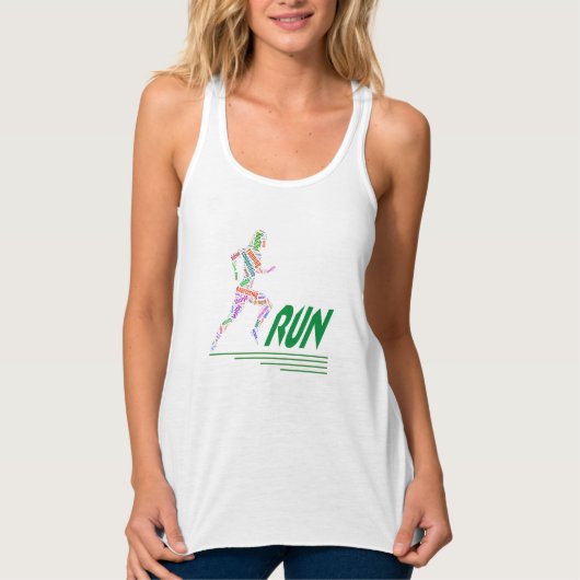 Rennen meisje, rennen tanktop (Voorkant)