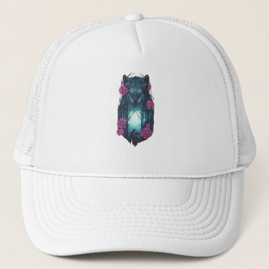 Rennen met de Wolven Trucker Pet (Voorkant)