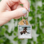 Rennen op het strand sleutelhanger (Hand)