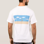 rennen op het strand t-shirt (Achterkant)