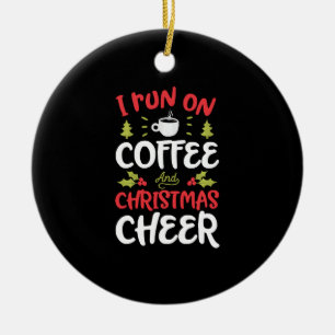 Rennen op koffie Kerstmis Cheer Kerstmis Keramisch Ornament