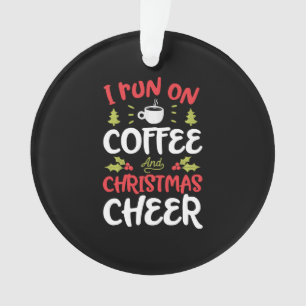 Rennen op koffie Kerstmis Cheer Kerstmis Ornament