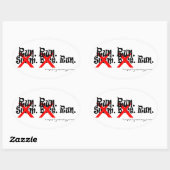 Rennen, rennen, rennen ovale sticker (Vel)