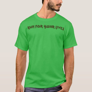 Rennen voor je leven groen t-shirt