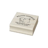 Rennend Biggetje Varken Boog Adres Rubberstempel (Stempel)