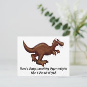 rennend dinosaurus-Briefkaart Briefkaart (Staand voorkant)