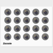 Rennend Monster Ronde Sticker (Vel)