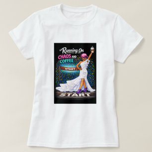 Rennend op Chaos en Bruidsrace Koffie T-shirt
