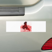 Rennend Paard Bumpersticker (Op auto)