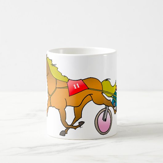 Rennend Paard En Buggy Mok