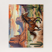 Rennend Paard In Woestijn Legpuzzel (Verticaal)