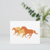 Rennend Paard (Oranje) Briefkaart (Staand voorkant)