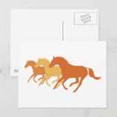 Rennend Paard (Oranje) Briefkaart (Voorkant / Achterkant)