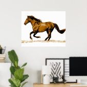 Rennend Paard Poster Print (Thuiskantoor)