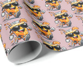 Rennend Sinaasappelsap Cadeaupapier (Rol Hoek)